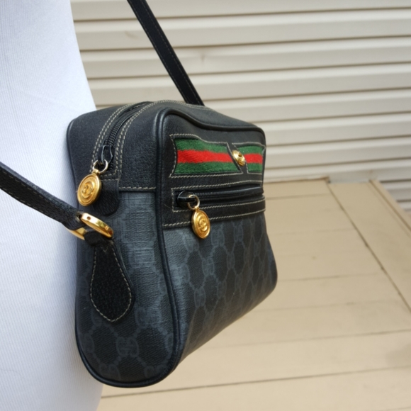 Gucci Black Coated Canvas Crossbody Camera Bag - Picture 15 of 15